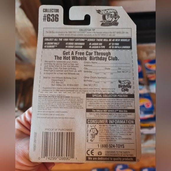 Hot Wheels 1998 1st Edition '32 Ford Flames Vintage New on Card 1997 #7 of 40 - Picture 2 of 2